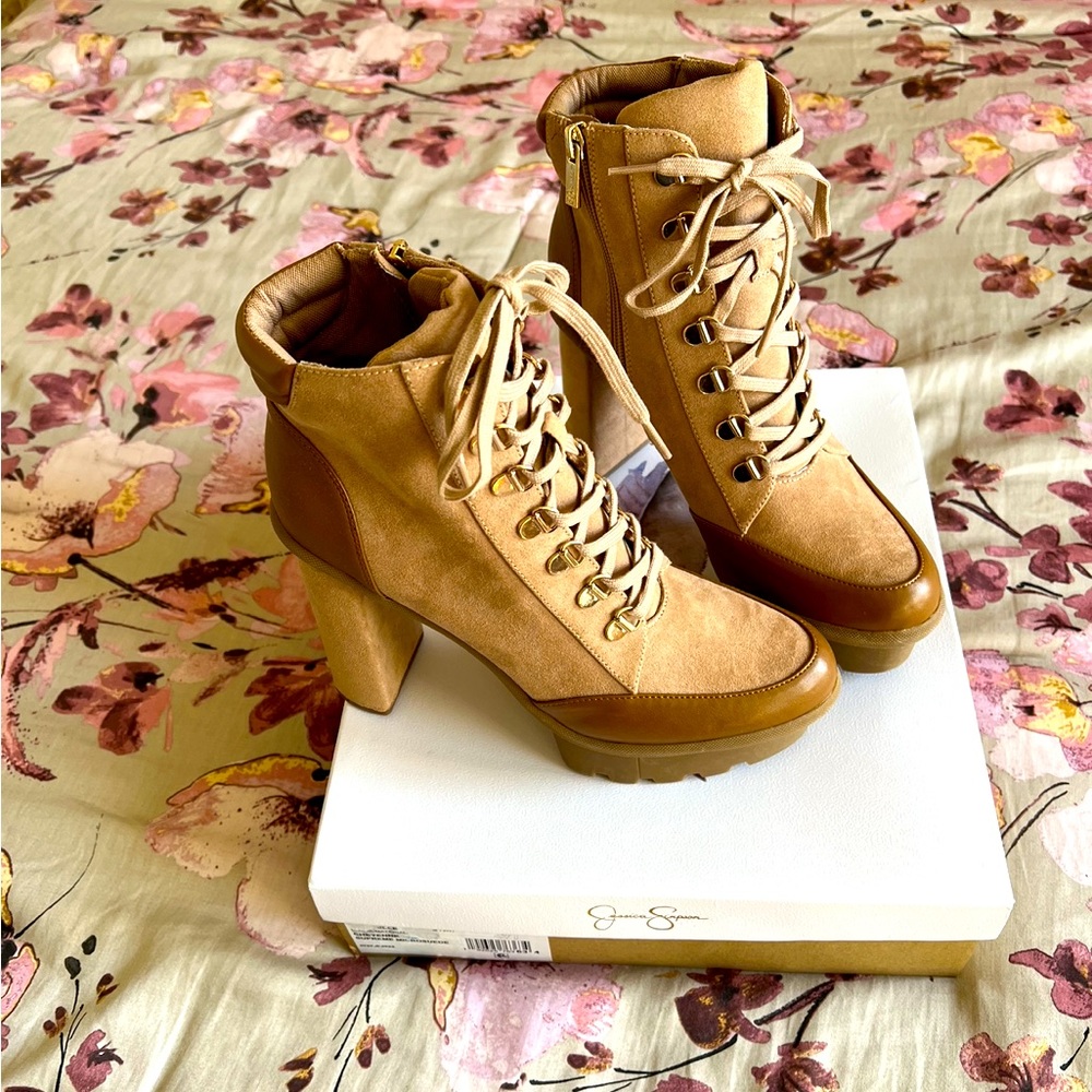 Jessica Simpson platform heel boots